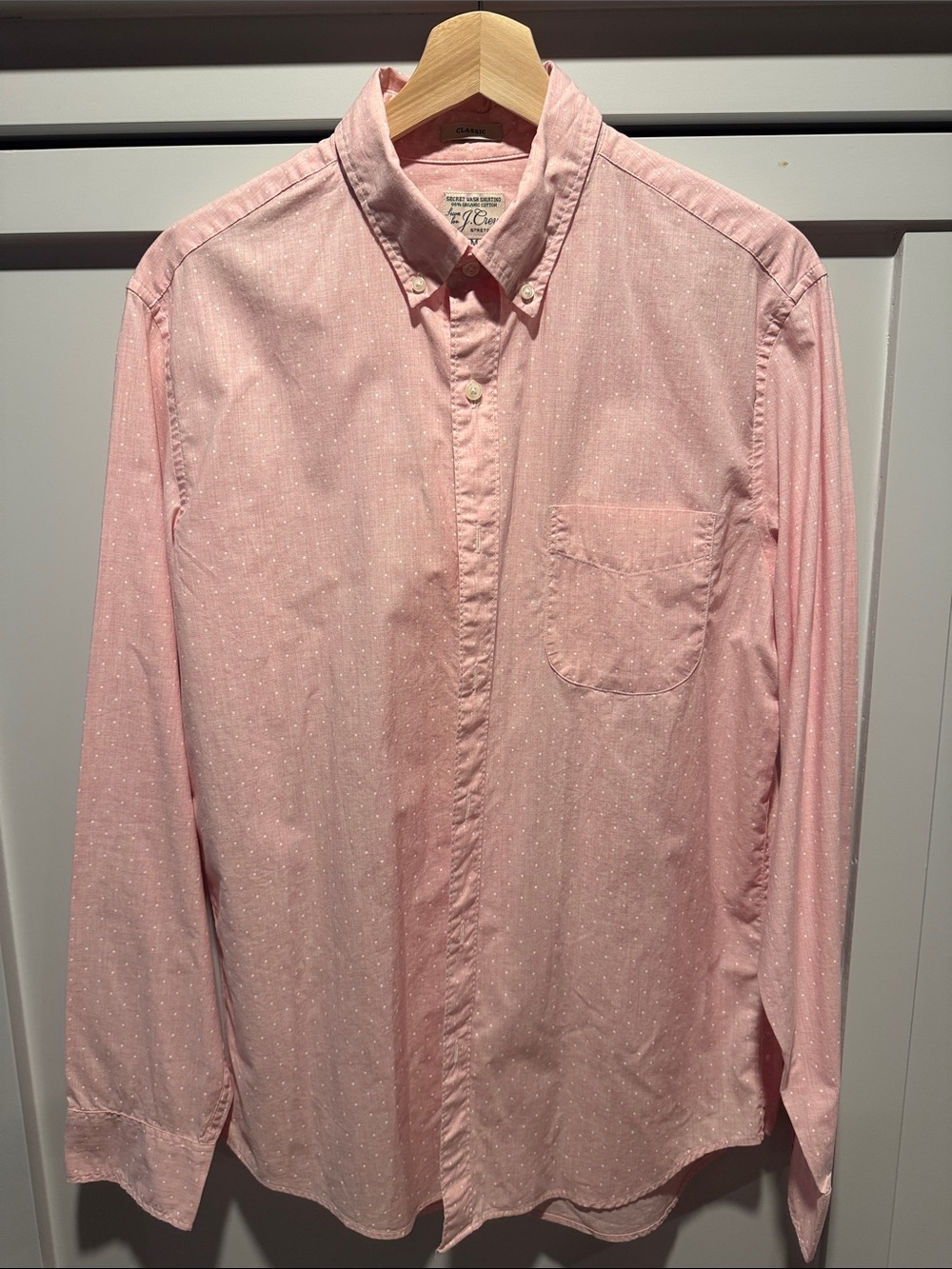 J. Crew Men’s Pink Dot Button-Down Shirt